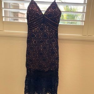 Aqua eyelet dress